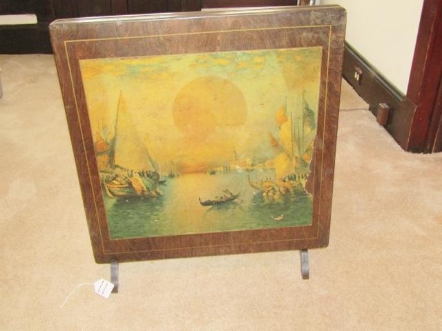 Antique Folding Bridge Table W/ Stand By Murray Wood Production Co.  (LOCAL PICK UP ONLY)