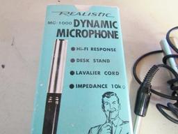 Vtg Realistic M C-1000 Dynamic Microphone In Box