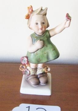 Vtg Goebel Hummell Porcelain Figurine " Spring Cheer " No. 72