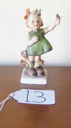 Vtg Goebel Hummell Porcelain Figurine " Spring Cheer " No. 72