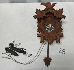 Vtg Hubert Herr Germany Black Forest Cuckoo Clock