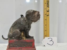 Antique Cast Iron Mechanical Bull Dog Bank