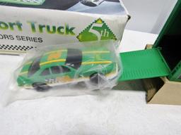 N I B Limited Edition B P Toy Racing Transport Truck W/ Race Car