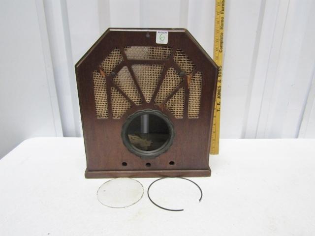 Vtg Wood Tombstone Radio Case