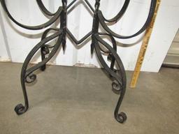 Vtg Wrought Iron Tile Top Accent Table (LOCAL PICK UP ONLY)