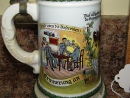 Vtg German Regimental Stoneware Stein