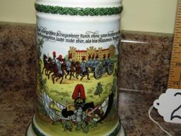 Vtg German Regimental Stoneware Stein