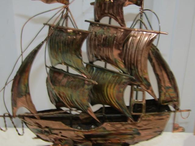 Brass / Copper Musical Metal Art Ship