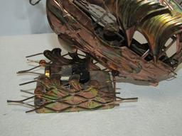 Brass / Copper Musical Metal Art Ship