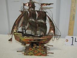 Brass / Copper Musical Metal Art Ship