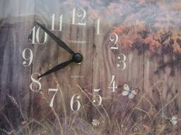 Wood Framed Ingraham Quartz Wall Clock