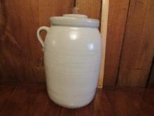 Antique 3 Gallon Stoneware Butter Churn W/ Lid  (NO SHIPPING)
