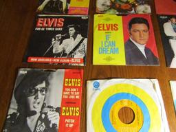 Lot Of Fifteen 45 R P M Vinyl Records By Elvis Pressley