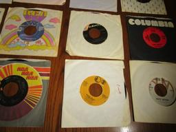 Lot Of Twenty 45 R P M Country Vinyl Records W/ Sleeves