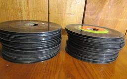 Lot Of Approximately Eighty Two 45 R P M Vinyl Records W/ No Sleeves