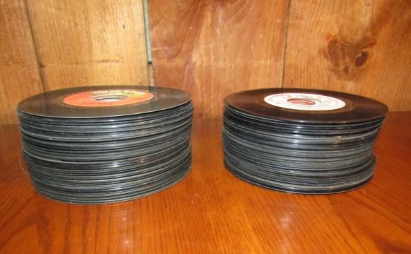 Lot Of Approximately Eighty Two 45 R P M Vinyl Records W/ No Sleeves