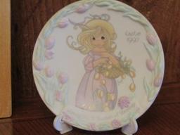 Wall Plaque And A Precious Moments Easter Dish