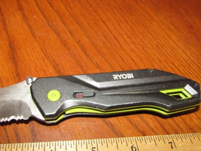 Never Used Ryobi Pocket Knife W/ 3 1/2" Blade