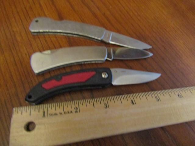 3 Different Folding Pocket Knives
