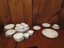 Vtg Service For 8 Norleans " Red Bower " Pattern China