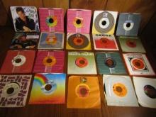 Lot Of Twenty 45 R P M Country Vinyl Records W/ Sleeves