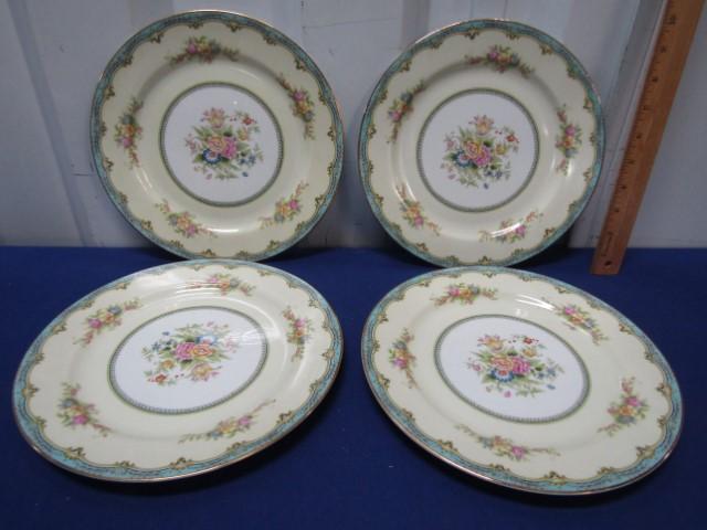 Set Of 4 Noritake China Dinner Plates, Matches Lot 4 And 34