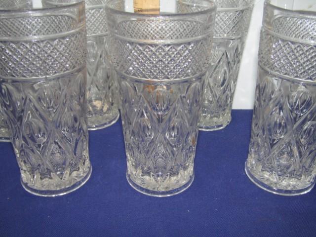 Set Of 6 Heavy Lead Crystal Tea / Water / Cocktail Glasses