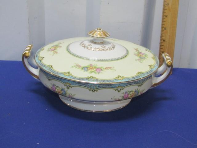 Beautiful Vtg Noritake Lidded Serving Bowl, Matches Lots 17 And 34