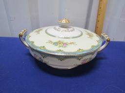 Beautiful Vtg Noritake Lidded Serving Bowl, Matches Lots 17 And 34