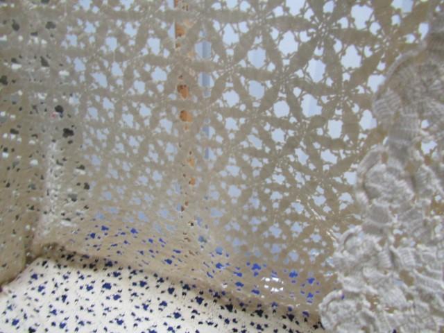 Hand Crocheted Coverlet Or Tablecloth