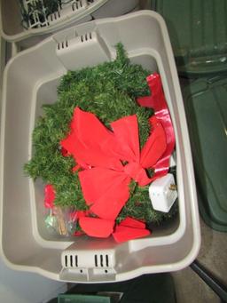 Christmas Tree, Wreaths, Bows, Timers And The Tubs Too   (LOCAL PICK UP ONLY)
