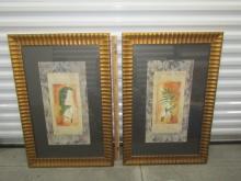 Set Of 2 Framed And Matted Prints Signed Zenz (LOCAL PICK UP ONLY)