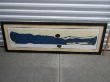 Framed And Double Matted Mural Abstract Print By Victor Pasmore
