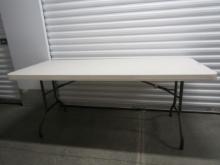 6 Foot Long Folding Table W/ White Top (LOCAL PICK UP ONLY)