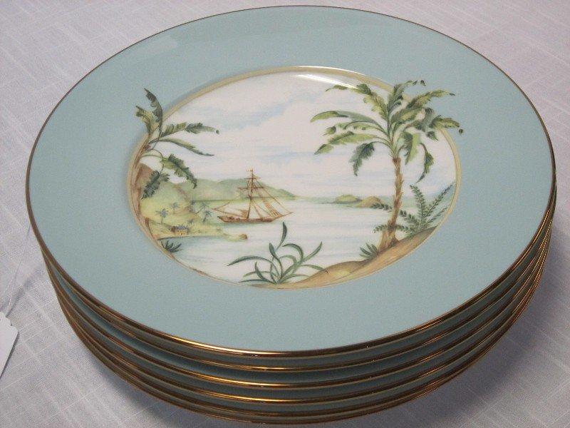 British Colonial Collection Plates Colonial Tradewind by Church Fisher & Lenox China