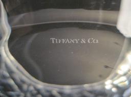 Tiffany & Co. Crystal Bamboo Patter Round Bowl