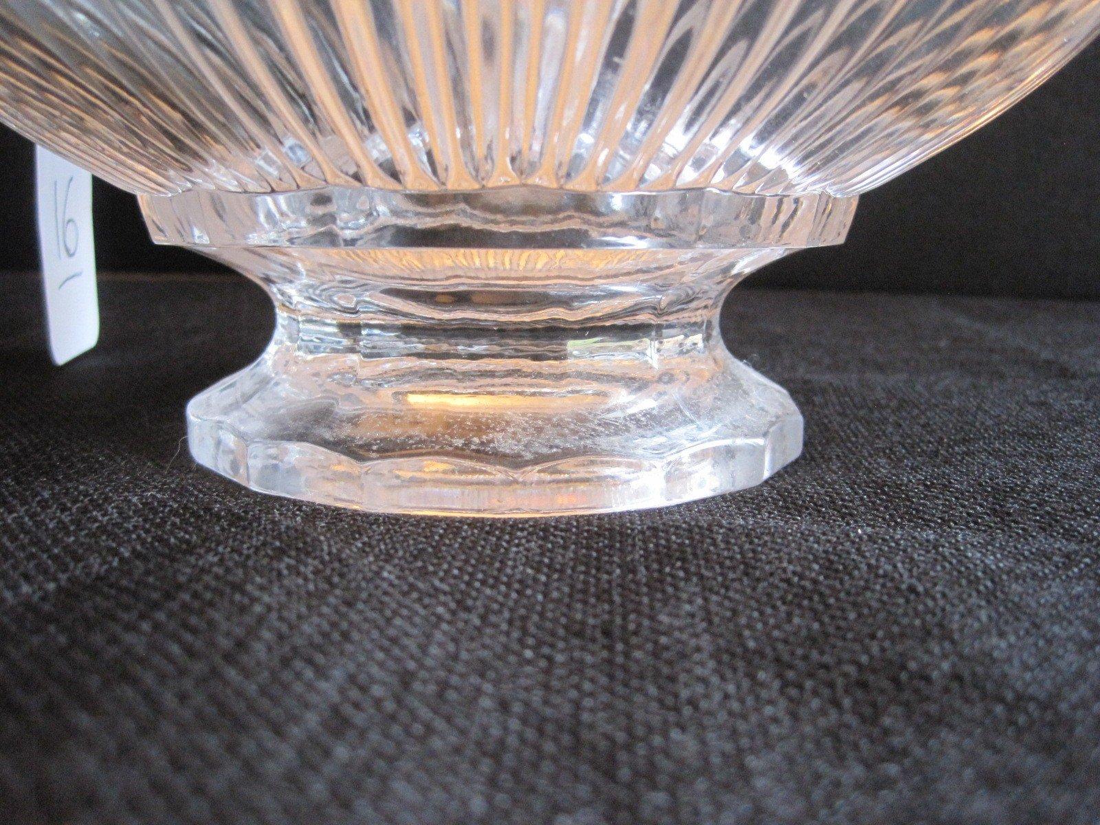 Crystal Footed Console Bowl Vertical Design