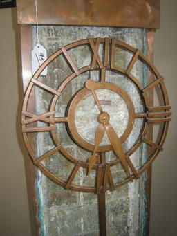 Howard Miller Oasis Water Fall Grandfather Clock Natural Slate/Aged Copper Roman