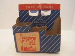 Vintage Harmony Club Beverages Cardboard Six Pack Carry Case