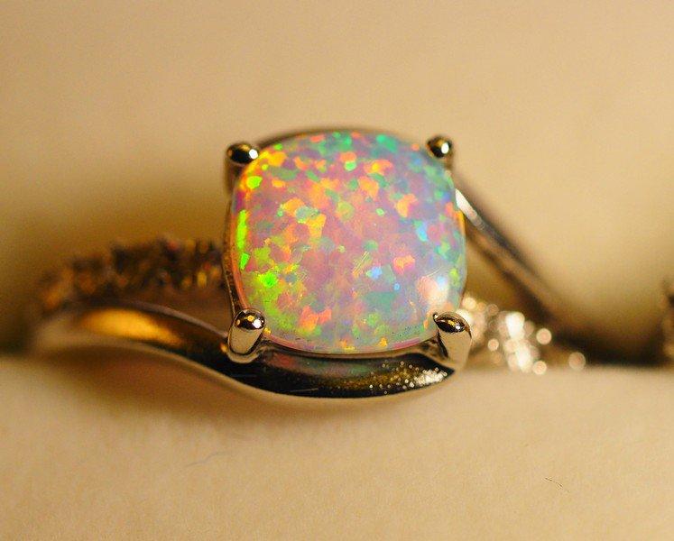 Sterling Silver Opal Ring