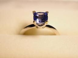 10kt White Gold Natural Tanzenite Violet Gemstones 1.95ct Ring