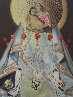 "The Immaculate Heart Servants of Mary The Virgin of Guadalupe" Artist Signed Salvador Dali