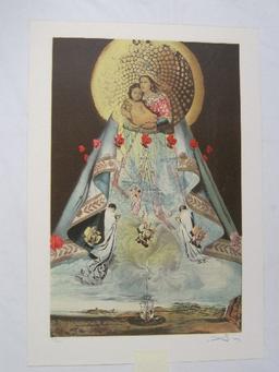 "The Immaculate Heart Servants of Mary The Virgin of Guadalupe" Artist Signed Salvador Dali