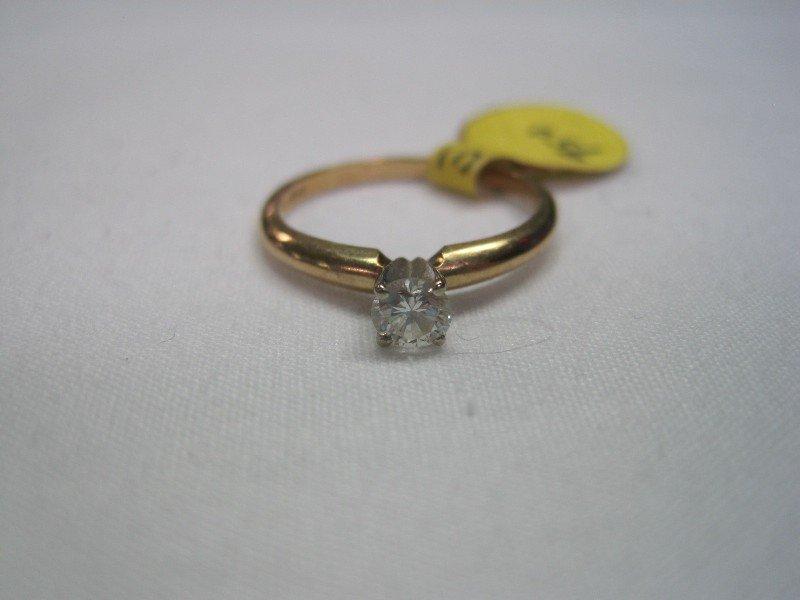 .24ct. Round Diamond Solitaire Ring Mounted in 14kt Two-Town