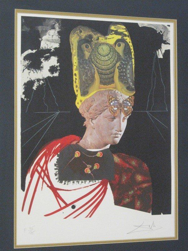 "Memories of Surrealism Crazy, Crazy Minerva" 1971 Artist Signed Salvador Dali
