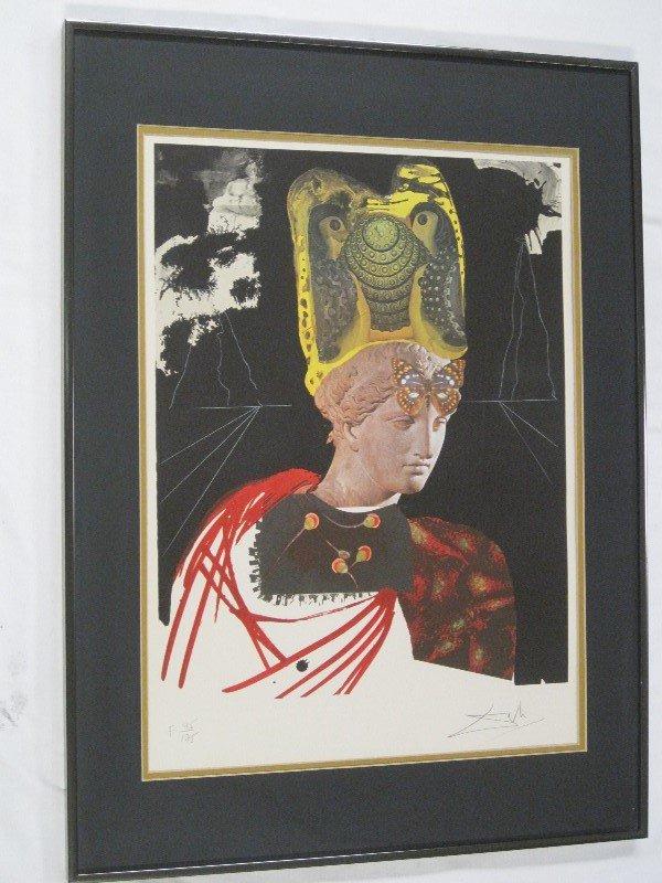 "Memories of Surrealism Crazy, Crazy Minerva" 1971 Artist Signed Salvador Dali