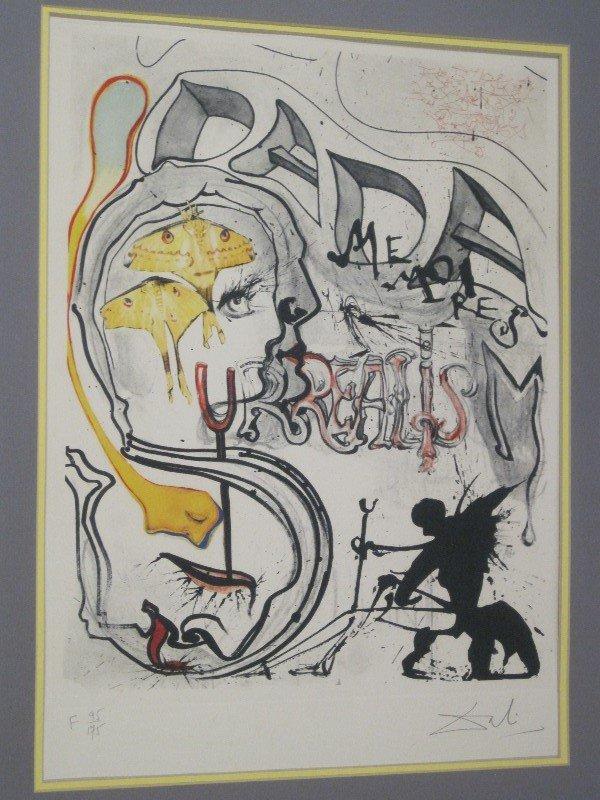 "Angel Of Dada Surrealism" Artist Signed Salvador Dali