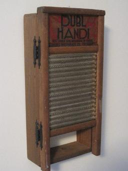 Dubl Handi Galvanized Washboard Wall Accent Cabinet