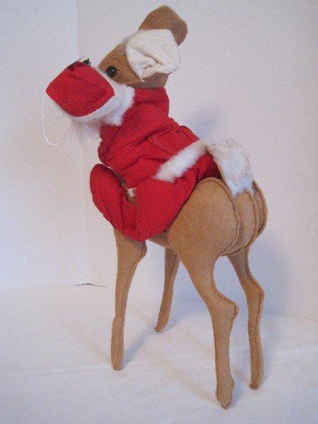 Large Annalee Doll Santa Claus & Rudolph The Red Nose Reindeer