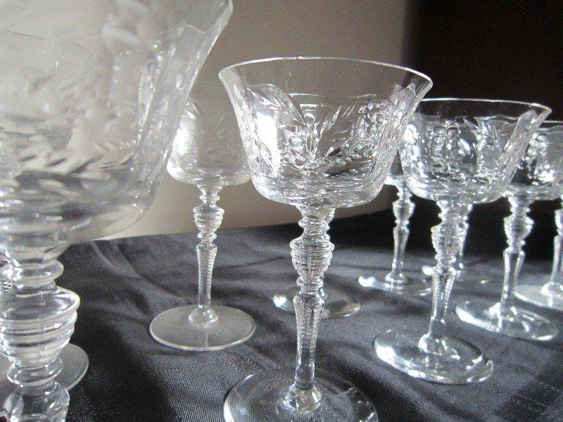 12 Cocktail Glasses Libby Rock Sharp Halifax Berry/Floral Motif